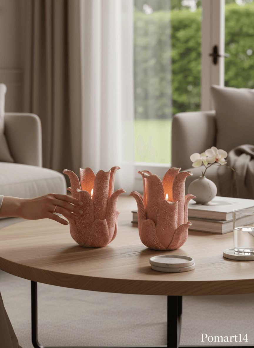 Seramik Lale Tealight – Yeni Koleksiyon Dekoratif Mumluk - Görsel 3